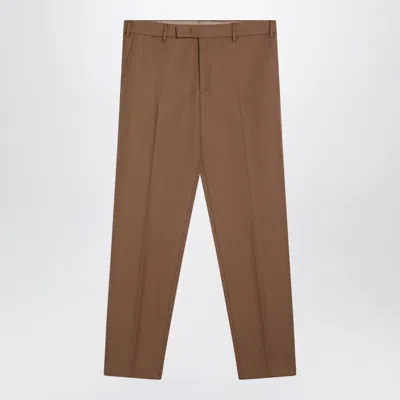 Pt01 Camel Wool Trousers In Cammello