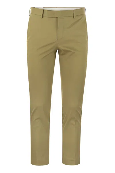 Pt01 Dieci - Cotton Trousers In Green