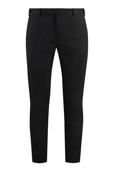 Pt01 Dieci Wool Blend Trousers In Black