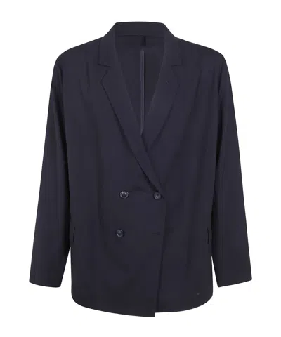 Pt01 Double Breasted Jacket In Blue