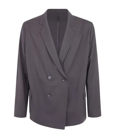 Pt01 Double Breasted Jacket In Brown