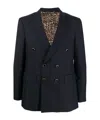 Pt01 Double-breasted Long Sleeve Suit Jacket In Black