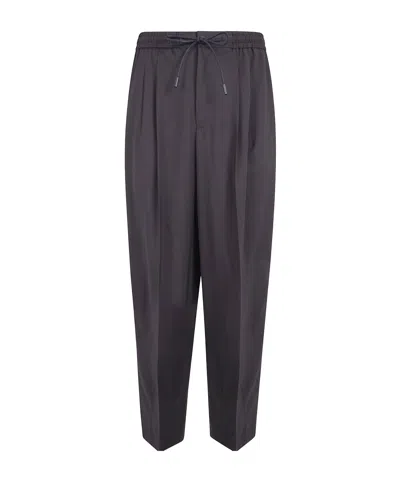 Pt01 Drawstring Casual Pants In Brown