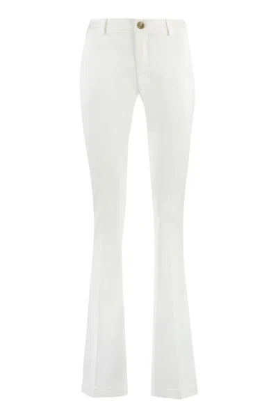 Pt01 Elsa Viscose Trousers In White