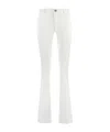 Pt01 Elsa Viscose Flared Trousers In White
