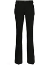 Pt01 Cropped Flared Tailored Trousers In Black