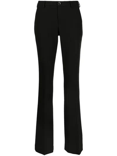 Pt01 Cropped Flared Tailored Trousers In Black