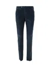 Pt01 Flat Front Trousers With Diagonal Pockets