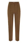 Pt01 Frida - Cotton And Silk Trousers With Pleat