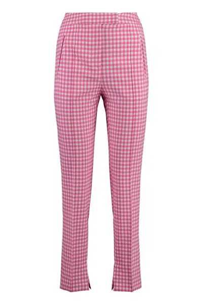 Pt01 Frida Cotton Blend Trousers In Pink