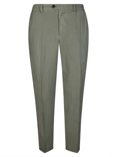 Pt01 Green Tapered Carrot Trousers In Black