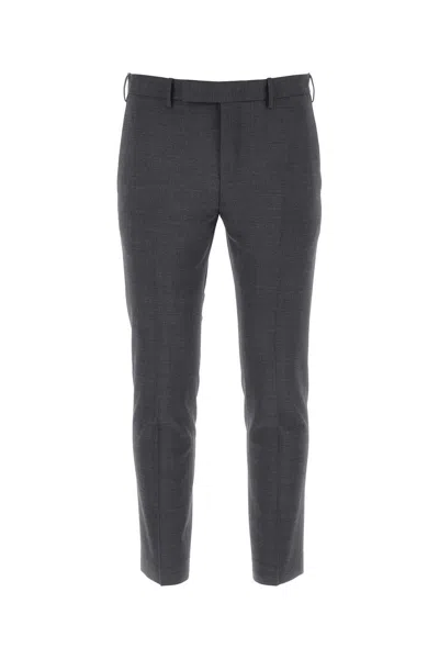 Pt01 Grey Stretch Wool Cigarette Pant In 0360