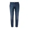 Pt01 Denim Trousers With Belt Loops In Blue