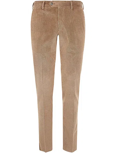 Pt01 Man Trousers Slim Jogger In Brown