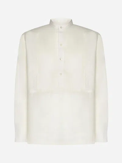 Pt01 Mariner Linen Shirt In White