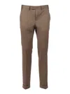 Pt01 Master Flat Front Straight-leg Pants In Brown