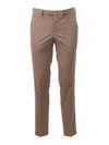 Pt01 Master Flat Front Straight-leg Pants In Brown