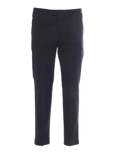 Pt01 Master Flat Front Tailored Pants In Blue