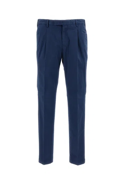 Pt01 Master Stretch Satin Trousers In Blue