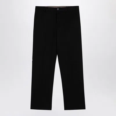 Pt01 Michael Anthracite Grey Cotton Trousers