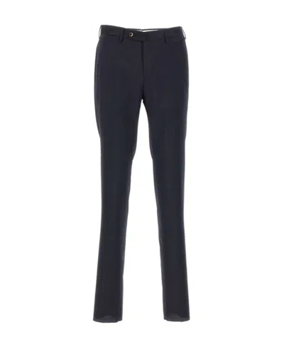 Pt01 Mid-rise Tapered Trousers In Black