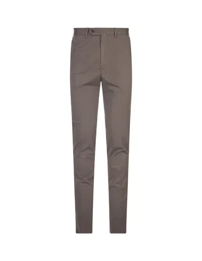 Pt01 Mud Stretch Cotton Classic Trousers In Grey