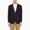 Pt01 Navy Blue Single-breasted Jacket In Wool Blend