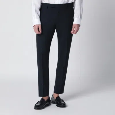 Pt01 Navy Blue Woolblend Trousers