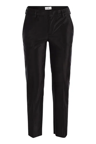 Pt01 New York - Velvet Trousers In Black