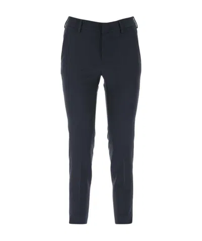 Pt01 New York Slim Stretch-cotton Trousers In Black