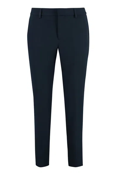 Pt01 New York Techno Fabric Tailored Trousers In Blue