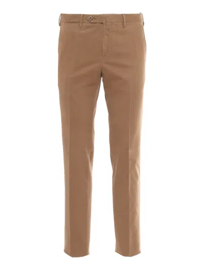 Pt01 纤薄、正面平坦、斜口袋 In Brown