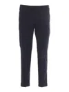 Pt01 Pantalone Master, Flat Front, Diagonal Pockets, Flap Back Pockets, Finished In Blue