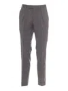 Pt01 Master, Flat Front, Diagonal Pockets, Flap Back Pockets, Turn Up In Gray