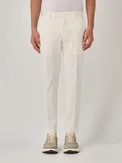 Pt01 Pantalone Uomo Trousers In Bianco
