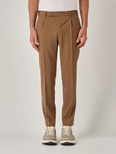 Pt01 Pantalone Uomo Trousers In Tabacco