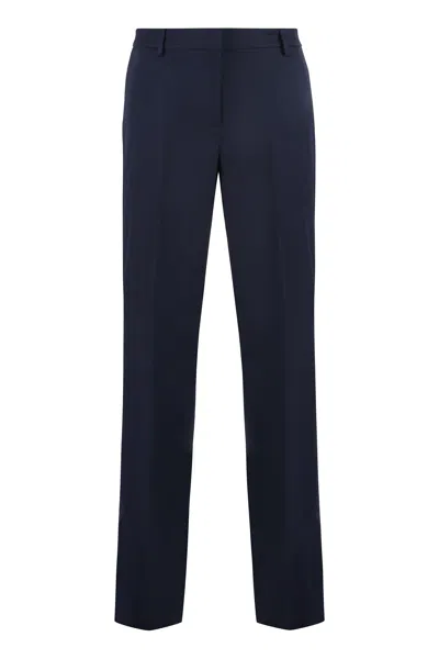 Pt01 Pantaloni Torino  Pantaloni In Viscosa Stretch In Blue