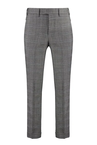 Pt01 Pantaloni Torino  Virgin Wool Trousers In Gray