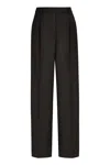 Pt01 Pt Torino Wool Wide-leg Trousers In Black