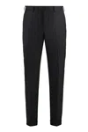 Pt01 Cotton-blend Tailored Trousers In Black