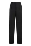 Pt01 Pt Torino Wool Wide-leg Trousers In Black
