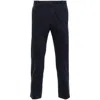 Pt01 Navy Blue Slim Trousers In Cotton And Linen In Blue