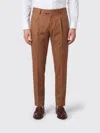 Pt01 Brown Master Cotton Silk Straight-leg Pants In Brown