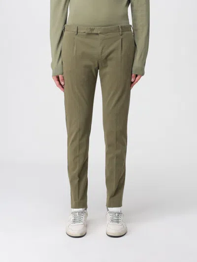 Pt01 Rebel Pressed-crease Cotton Trousers In Green