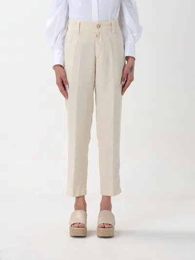 PT01 PANTS PT01 WOMAN COLOR IVORY,F49087044