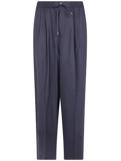 Pt01 Pants Wool Black Man Trousers In Blue