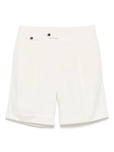 Pt01 Pleat-detail Cotton Shorts In White