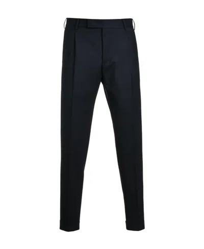 Pt01 Pleat-detailing Tailored Trousers In Black