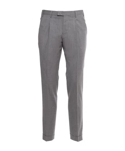 Pt01 Pleated Slim-cut Trousers In Gray