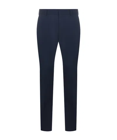 Pt01 Pleated Zipper Casual Pants In Blue